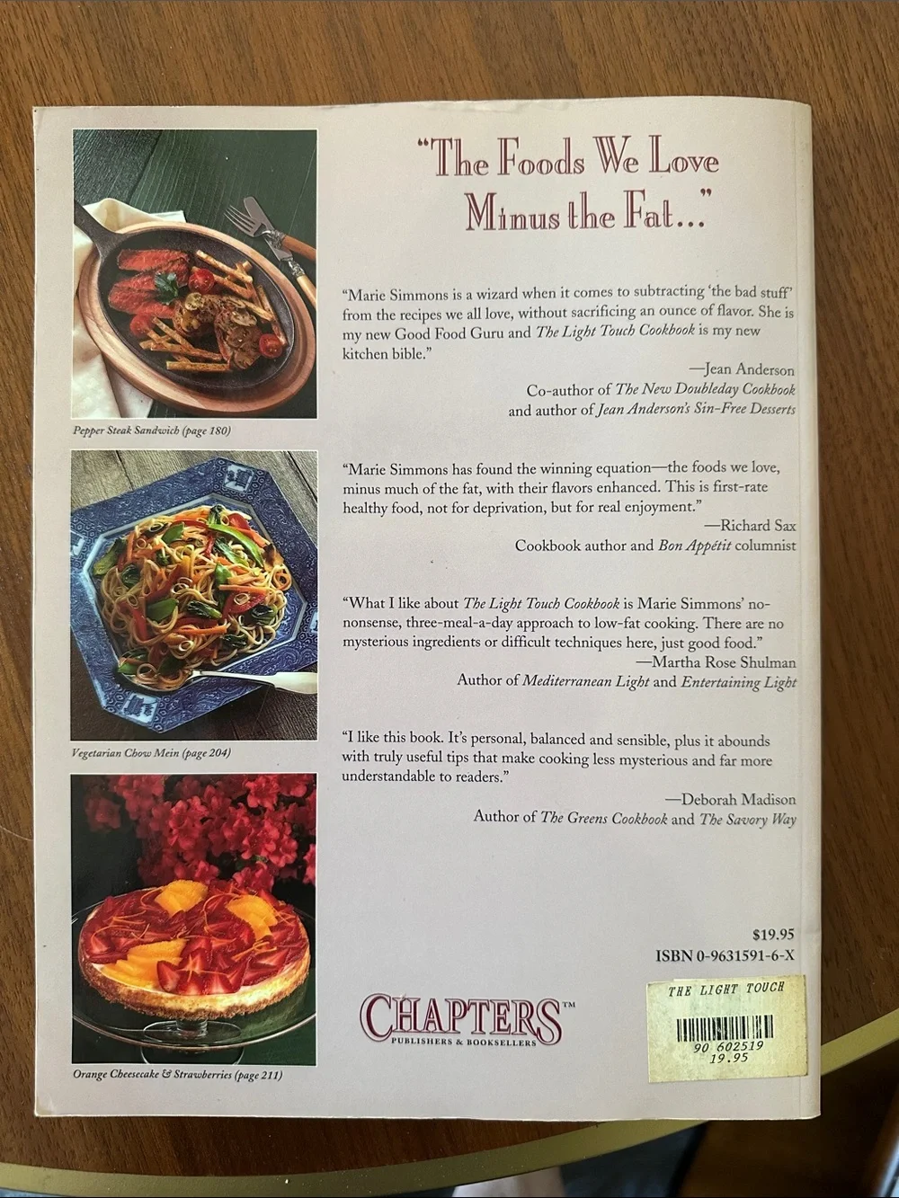 The Light Touch Cookbook: all-time favorite recipes made healthful and delicious